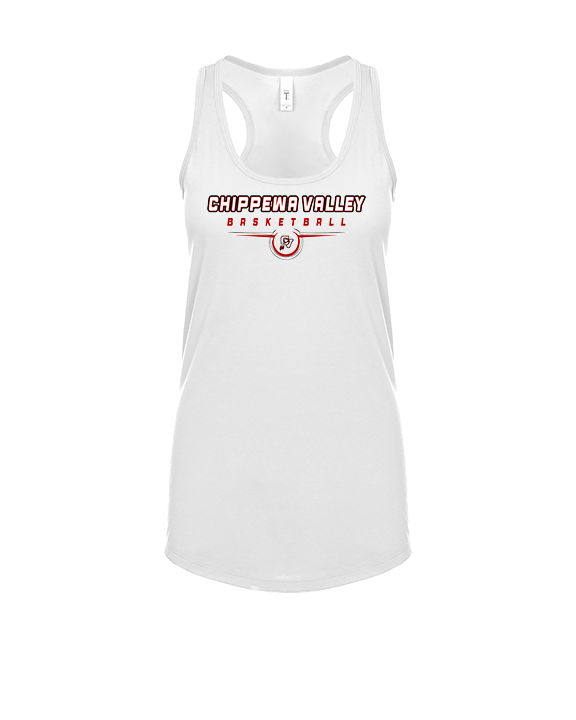 Chippewa Valley HS Boys Basketball Design - Womens Tank Top