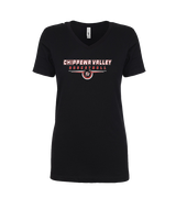Chippewa Valley HS Boys Basketball Design - Womens Vneck