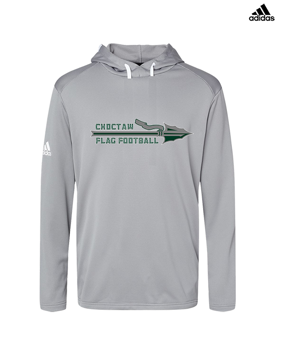 Choctaw HS Flag Football Logo Gray - Mens Adidas Hoodie