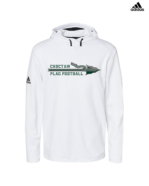 Choctaw HS Flag Football Logo Gray - Mens Adidas Hoodie