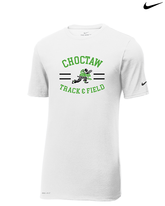 Choctaw HS Track & Field Curve - Mens Nike Cotton Poly Tee