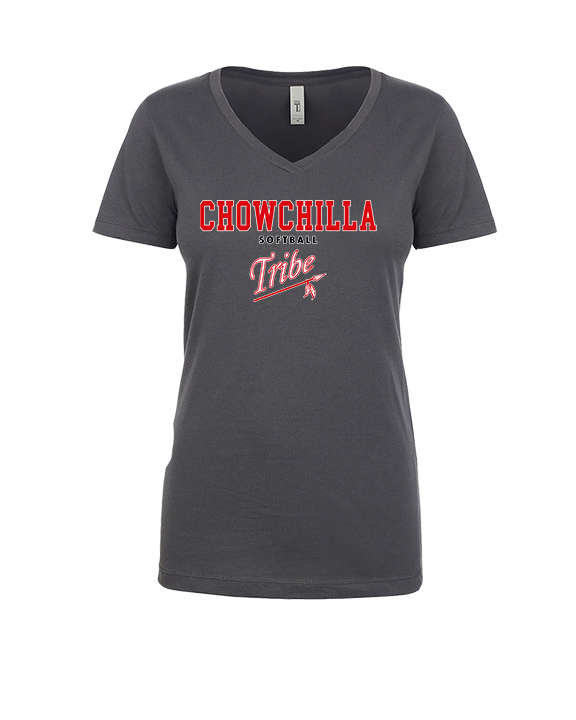 Chowchilla HS Softball Block - Womens V-Neck