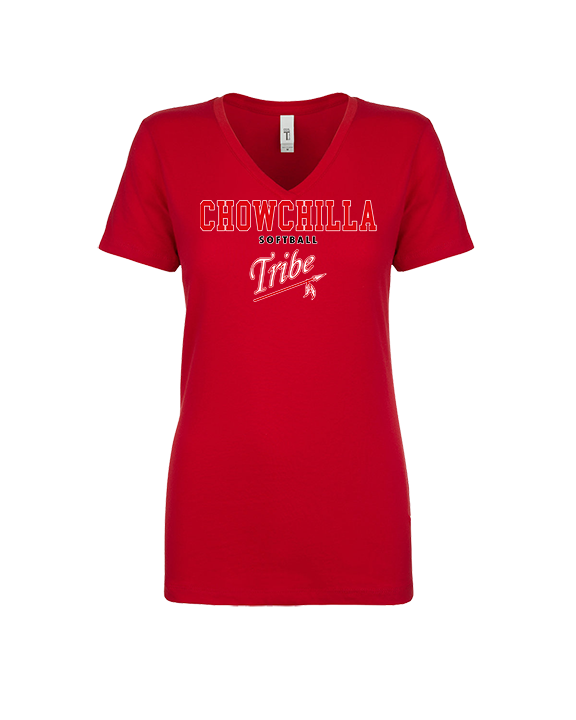 Chowchilla HS Softball Block - Womens V-Neck