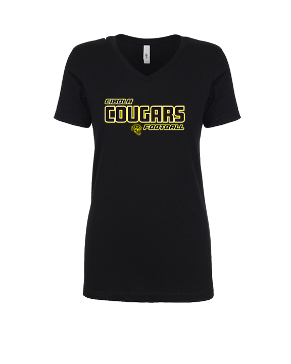 Cibola HS Football Bold - Womens V-Neck