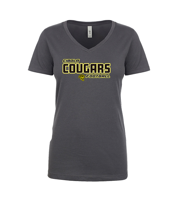 Cibola HS Football Bold - Womens V-Neck