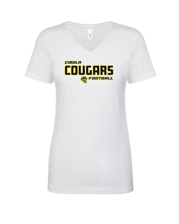 Cibola HS Football Bold - Womens V-Neck