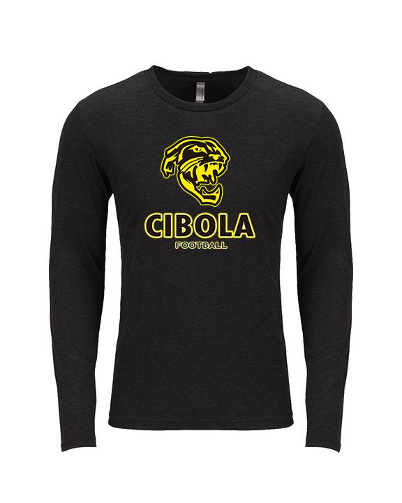 Cibola HS Football Stacked - Tri-Blend Long Sleeve