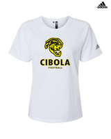 Cibola HS Football Stacked - Womens Adidas Performance Shirt