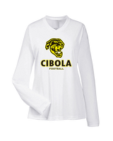 Cibola HS Football Stacked - Womens Performance Longsleeve