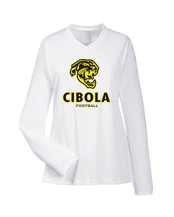 Cibola HS Football Stacked - Womens Performance Longsleeve
