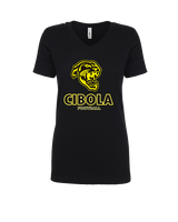 Cibola HS Football Stacked - Womens Vneck
