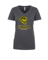 Cibola HS Football Stacked - Womens Vneck