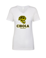 Cibola HS Football Stacked - Womens Vneck