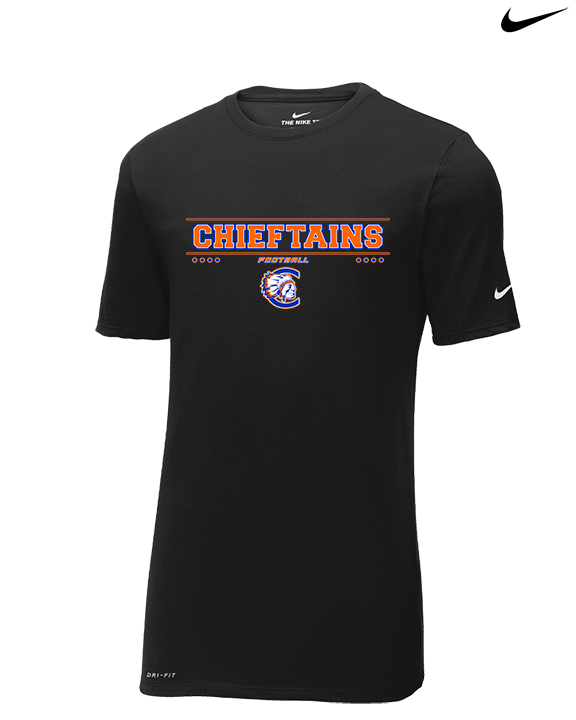 Clairemont HS Football Border - Mens Nike Cotton Poly Tee