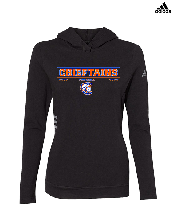 Clairemont HS Football Border - Womens Adidas Hoodie