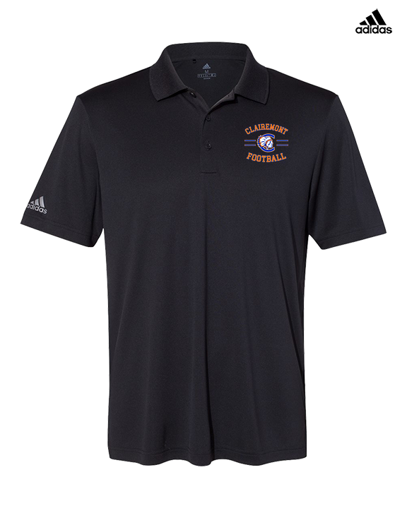 Clairemont HS Football Curve - Mens Adidas Polo