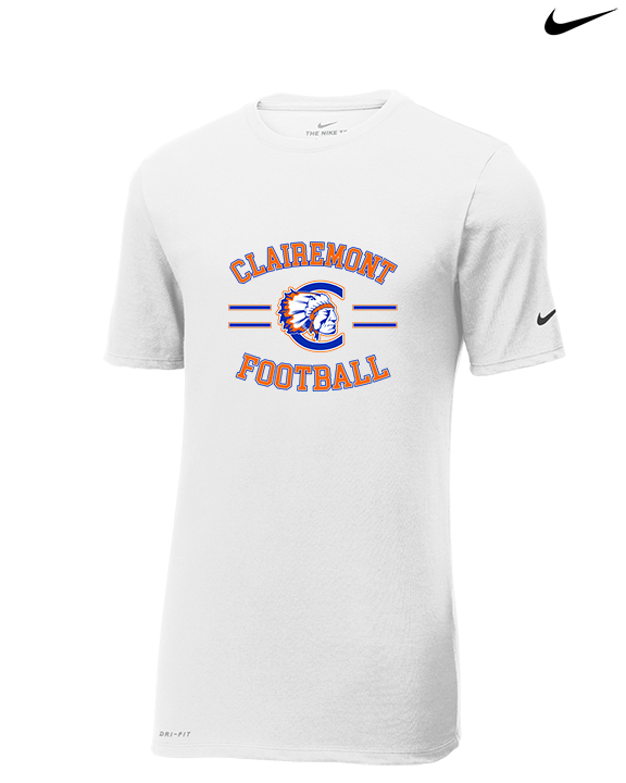 Clairemont HS Football Curve - Mens Nike Cotton Poly Tee