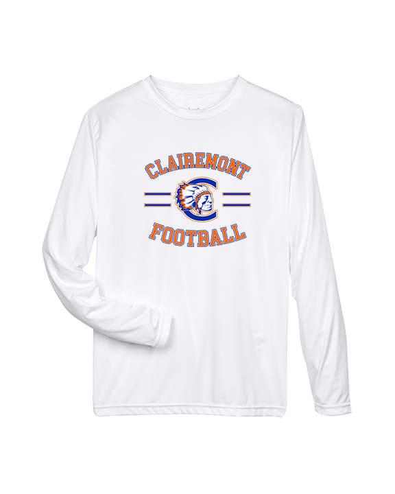 Clairemont HS Football Curve - Performance Longsleeve