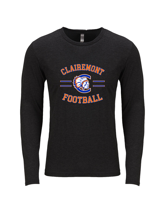 Clairemont HS Football Curve - Tri-Blend Long Sleeve
