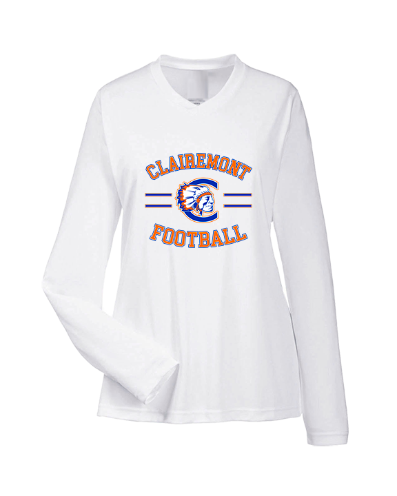 Clairemont HS Football Curve - Womens Performance Longsleeve