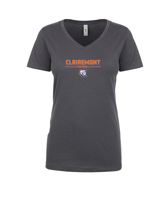 Clairemont HS Football Keen - Womens Vneck