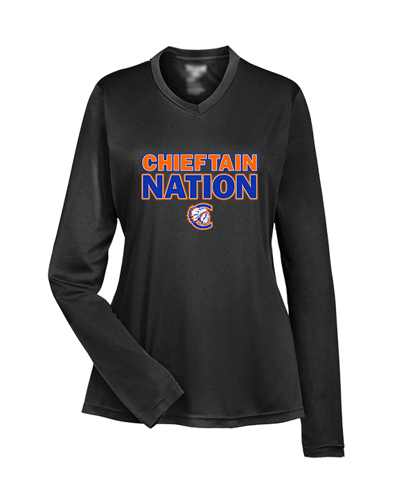 Clairemont HS Football Nation - Womens Performance Longsleeve