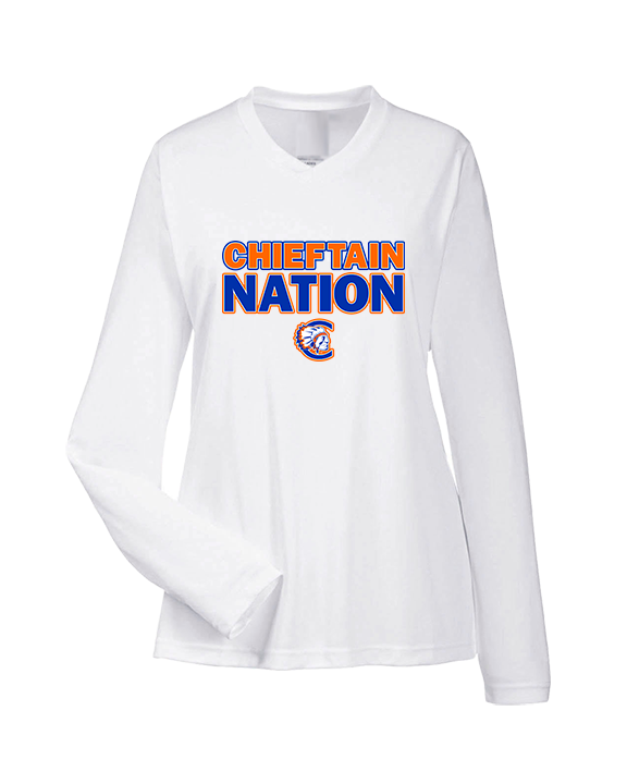 Clairemont HS Football Nation - Womens Performance Longsleeve