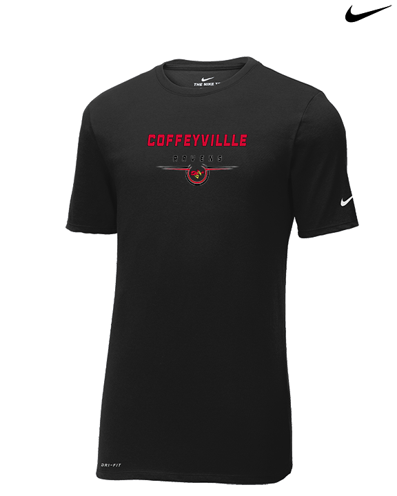 Coffeyville CC Football Design - Mens Nike Cotton Poly Tee