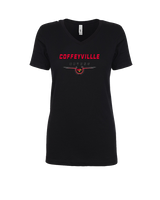 Coffeyville CC Football Design - Womens V-Neck