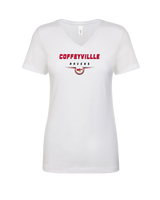Coffeyville CC Football Design - Womens V-Neck