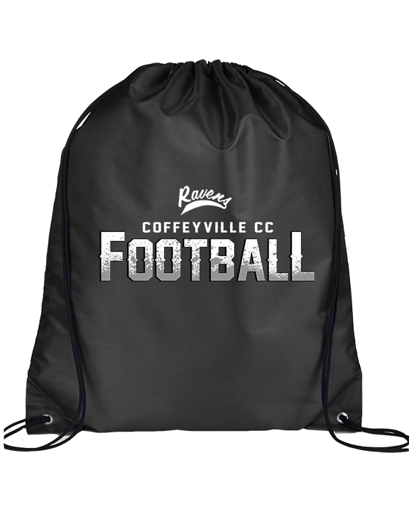 Coffeyville CC Football Logo Football - Drawstring Bag