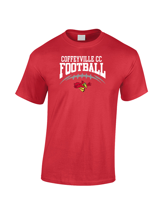 Coffeyville CC Football School Football - Cotton T-Shirt