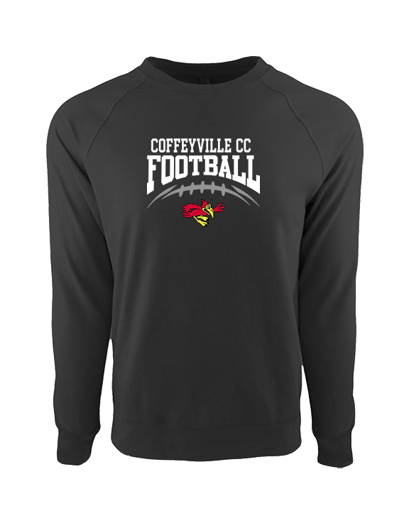 Coffeyville CC Football School Football - Crewneck Sweatshirt
