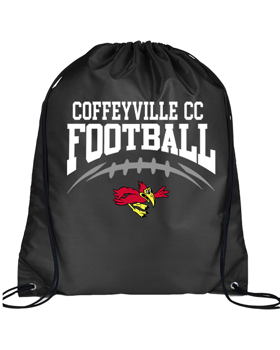 Coffeyville CC Football School Football - Drawstring Bag