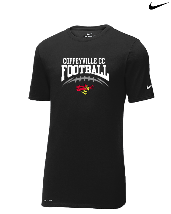 Coffeyville CC Football School Football - Mens Nike Cotton Poly Tee