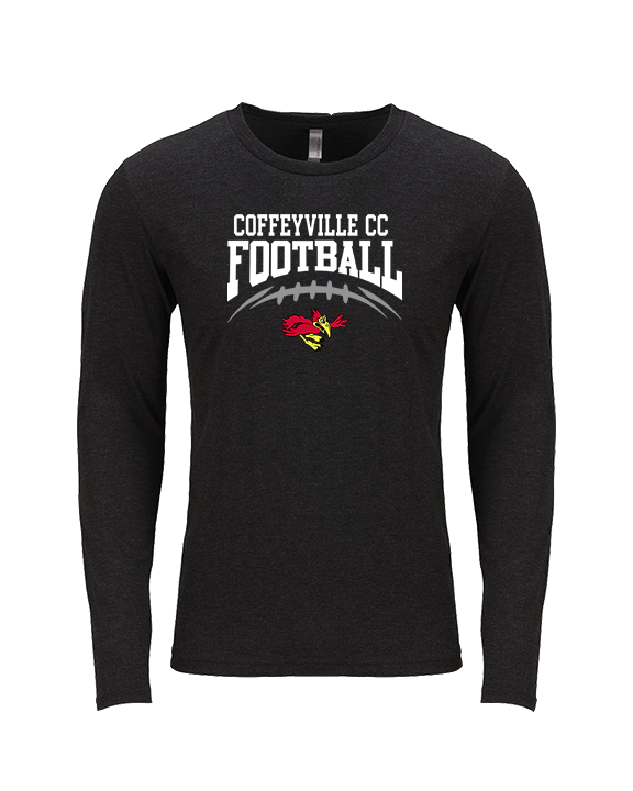 Coffeyville CC Football School Football - Tri-Blend Long Sleeve