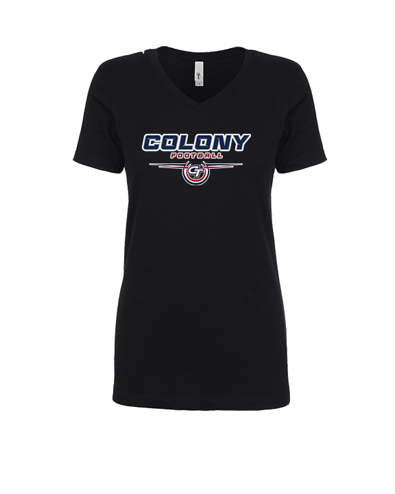 Colony HS Football Design - Womens V-Neck