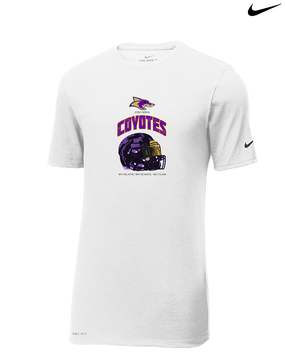 Columbia HS Football Helmet - Mens Nike Cotton Poly Tee