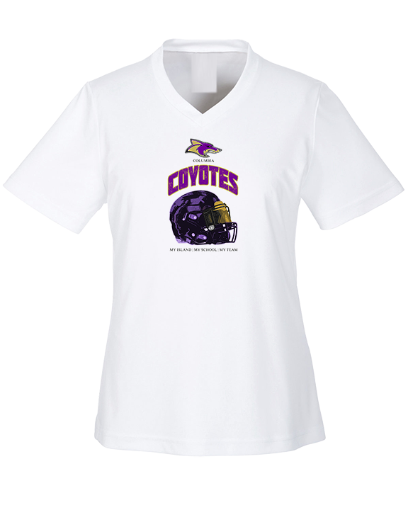 Columbia HS Football Helmet - Womens Performance Shirt