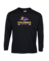 Columbia HS Football Stacked - Cotton Longsleeve
