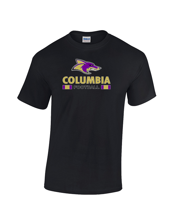 Columbia HS Football Stacked - Cotton T-Shirt