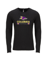 Columbia HS Football Stacked - Tri-Blend Long Sleeve