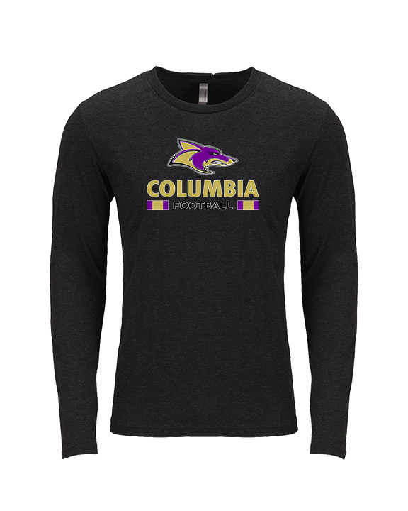 Columbia HS Football Stacked - Tri-Blend Long Sleeve