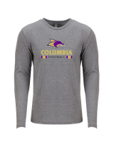 Columbia HS Football Stacked - Tri-Blend Long Sleeve