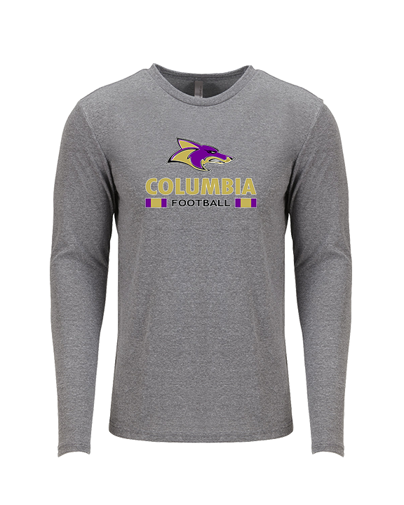 Columbia HS Football Stacked - Tri-Blend Long Sleeve