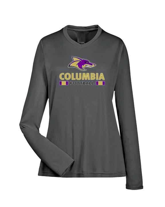 Columbia HS Football Stacked - Womens Performance Longsleeve
