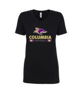 Columbia HS Football Stacked - Womens Vneck
