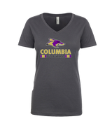 Columbia HS Football Stacked - Womens Vneck