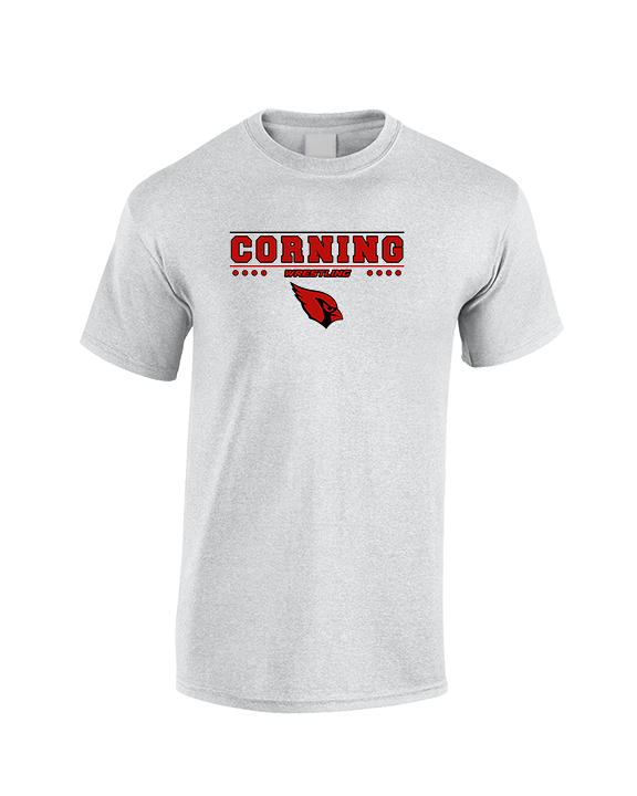 Corning Union HS Wrestling Border - Cotton T-Shirt