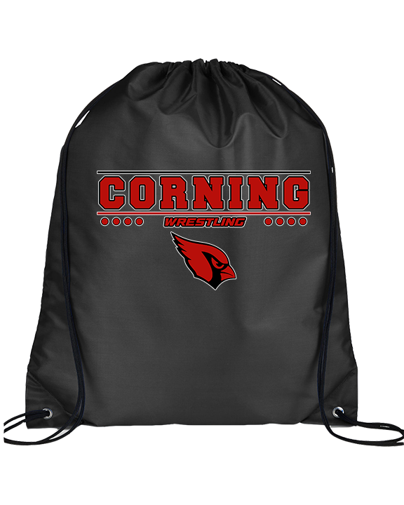 Corning Union HS Wrestling Border - Drawstring Bag